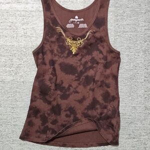 Organic Cotton Brown Tie-Dye Tank Top